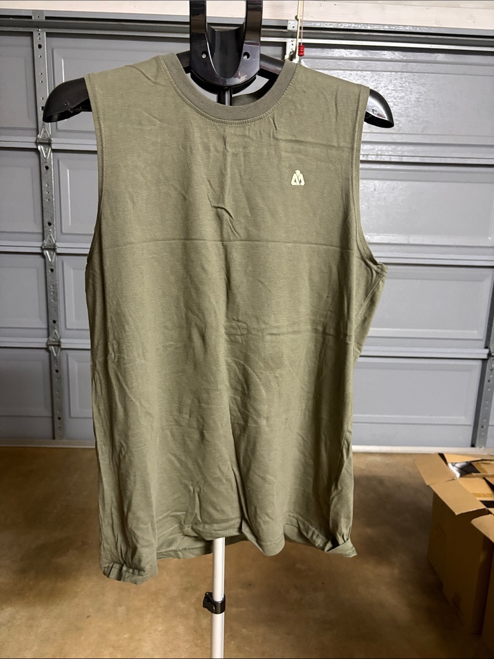 Matix Olive Green Tank with Subtle Black Logo